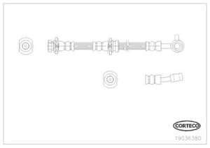 Corteco Bremsschlauch ERSTAUSRÜSTERQUALITÄT [Hersteller-Nr. 19036380] für Nissan