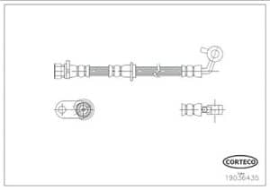 Corteco Bremsschlauch ERSTAUSRÜSTERQUALITÄT [Hersteller-Nr. 19036435] für Honda