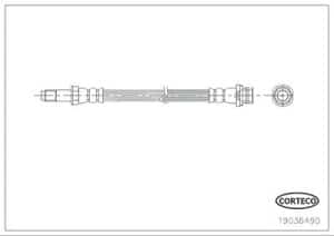 Corteco Bremsschlauch ERSTAUSRÜSTERQUALITÄT [Hersteller-Nr. 19036490] für Ford