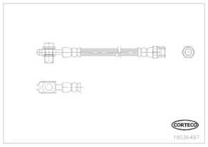 Corteco Bremsschlauch ERSTAUSRÜSTERQUALITÄT [Hersteller-Nr. 19036497] für Audi
