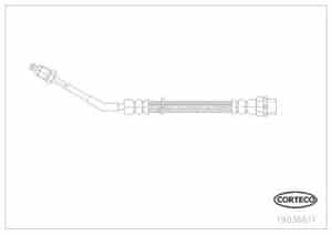 Corteco Bremsschlauch ERSTAUSRÜSTERQUALITÄT [Hersteller-Nr. 19036611] für BMW