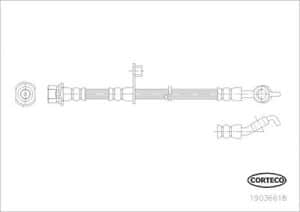 Corteco Bremsschlauch ERSTAUSRÜSTERQUALITÄT [Hersteller-Nr. 19036618] für Toyota