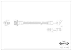 Corteco Bremsschlauch ERSTAUSRÜSTERQUALITÄT [Hersteller-Nr. 19036846] für Nissan