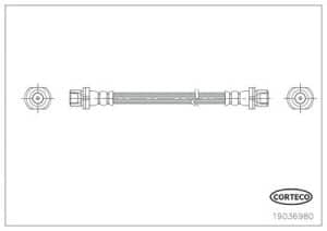 Corteco Bremsschlauch ERSTAUSRÜSTERQUALITÄT [Hersteller-Nr. 19036980] für Toyota