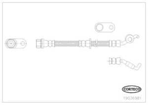 Corteco Bremsschlauch ERSTAUSRÜSTERQUALITÄT [Hersteller-Nr. 19036981] für Toyota