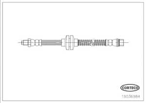 Corteco Bremsschlauch ERSTAUSRÜSTERQUALITÄT [Hersteller-Nr. 19036984]