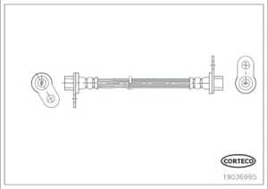 Corteco Bremsschlauch ERSTAUSRÜSTERQUALITÄT [Hersteller-Nr. 19036995] für Mitsubishi