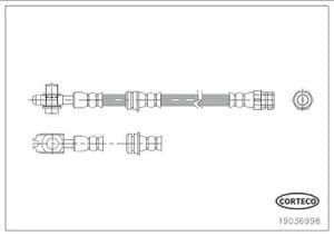 Corteco Bremsschlauch ERSTAUSRÜSTERQUALITÄT [Hersteller-Nr. 19036998] für Audi