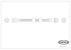 Corteco Bremsschlauch ERSTAUSRÜSTERQUALITÄT [Hersteller-Nr. 19037174] für Ford