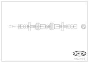 Corteco Bremsschlauch ERSTAUSRÜSTERQUALITÄT [Hersteller-Nr. 19037199] für Audi