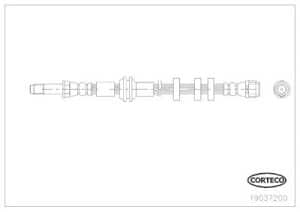 Corteco Bremsschlauch ERSTAUSRÜSTERQUALITÄT [Hersteller-Nr. 19037200] für Audi