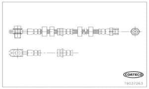 Corteco Bremsschlauch ERSTAUSRÜSTERQUALITÄT [Hersteller-Nr. 19037263] für Seat