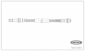 Corteco Bremsschlauch ERSTAUSRÜSTERQUALITÄT [Hersteller-Nr. 19037265] für Mercedes-Benz