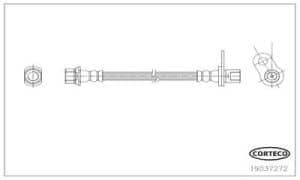 Corteco Bremsschlauch ERSTAUSRÜSTERQUALITÄT [Hersteller-Nr. 19037272] für Toyota