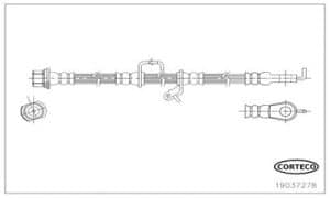 Corteco Bremsschlauch ERSTAUSRÜSTERQUALITÄT [Hersteller-Nr. 19037278] für Toyota