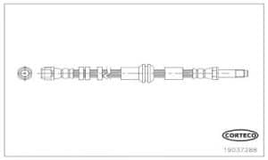 Corteco Bremsschlauch ERSTAUSRÜSTERQUALITÄT [Hersteller-Nr. 19037288] für Audi