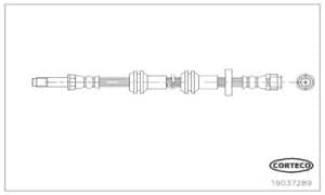 Corteco Bremsschlauch ERSTAUSRÜSTERQUALITÄT [Hersteller-Nr. 19037289] für Audi