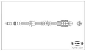 Corteco Bremsschlauch ERSTAUSRÜSTERQUALITÄT [Hersteller-Nr. 19037290] für BMW