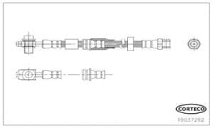 Corteco Bremsschlauch ERSTAUSRÜSTERQUALITÄT [Hersteller-Nr. 19037292] für VW