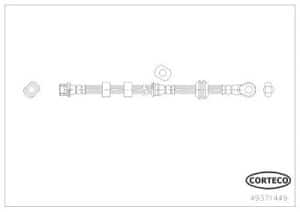 Corteco Bremsschlauch ERSTAUSRÜSTERQUALITÄT [Hersteller-Nr. 49371449] für Mitsubishi