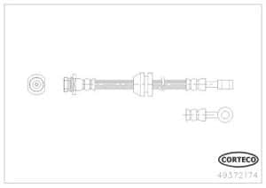 Corteco Bremsschlauch ERSTAUSRÜSTERQUALITÄT [Hersteller-Nr. 49372174] für Chevrolet