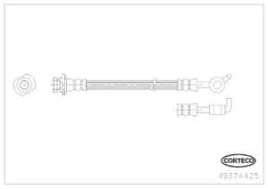 Corteco Bremsschlauch ERSTAUSRÜSTERQUALITÄT [Hersteller-Nr. 49374425] für Nissan