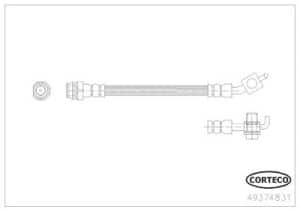 Corteco Bremsschlauch ERSTAUSRÜSTERQUALITÄT [Hersteller-Nr. 49374831] für Volvo
