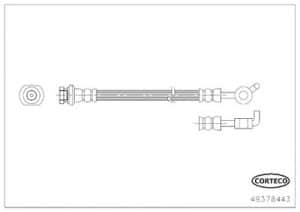Corteco Bremsschlauch ERSTAUSRÜSTERQUALITÄT [Hersteller-Nr. 49378443] für Nissan