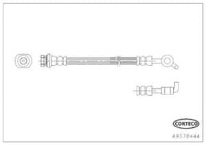 Corteco Bremsschlauch ERSTAUSRÜSTERQUALITÄT [Hersteller-Nr. 49378444] für Nissan