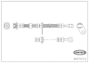 Corteco Bremsschlauch ERSTAUSRÜSTERQUALITÄT [Hersteller-Nr. 49379122] für Suzuki