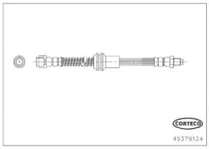 Corteco Bremsschlauch ERSTAUSRÜSTERQUALITÄT [Hersteller-Nr. 49379124] für Mercedes-Benz
