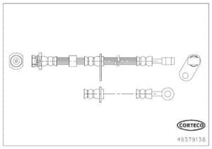Corteco Bremsschlauch ERSTAUSRÜSTERQUALITÄT [Hersteller-Nr. 49379138] für Suzuki