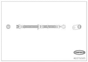 Corteco Bremsschlauch ERSTAUSRÜSTERQUALITÄT [Hersteller-Nr. 49379385] für Citroën