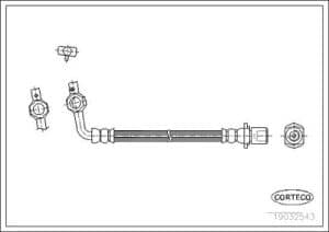Corteco Bremsschlauch [Hersteller-Nr. 19032548] für Toyota