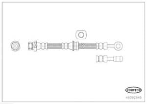 Corteco Bremsschlauch [Hersteller-Nr. 49392945] für Hyundai
