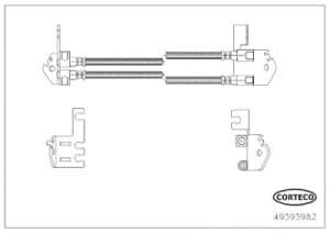 Corteco Bremsschlauch [Hersteller-Nr. 49393982] für Ford