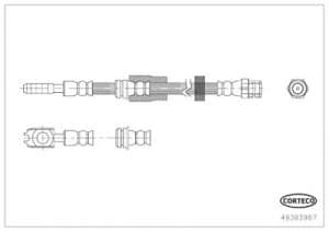 Corteco Bremsschlauch [Hersteller-Nr. 49393987] für Skoda