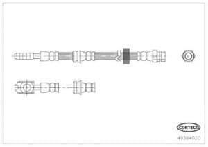 Corteco Bremsschlauch [Hersteller-Nr. 49394020] für Seat