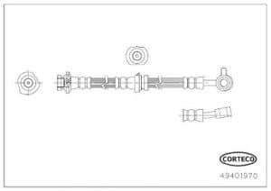 Corteco Bremsschlauch [Hersteller-Nr. 49401970] für Nissan
