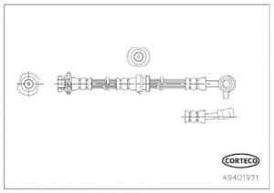 Corteco Bremsschlauch [Hersteller-Nr. 49401971] für Nissan