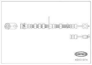 Corteco Bremsschlauch [Hersteller-Nr. 49401974] für Ford