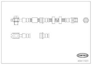Corteco Bremsschlauch [Hersteller-Nr. 49417331] für Skoda