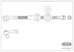 Corteco Bremsschlauch [Hersteller-Nr. 49418885] für Opel