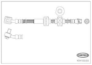 Corteco Bremsschlauch [Hersteller-Nr. 49418888] für Opel