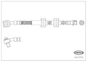 Corteco Bremsschlauch [Hersteller-Nr. 49433358] für Opel