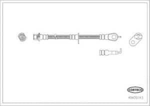 Corteco Bremsschlauch [Hersteller-Nr. 49439743] für Citroën