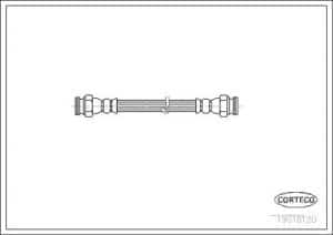 Corteco Bremsschlauch Hinterachse ERSTAUSRÜSTERQUALITÄT [Hersteller-Nr. 19018120] für Citroën