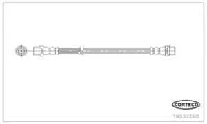 Corteco Bremsschlauch Hinterachse ERSTAUSRÜSTERQUALITÄT [Hersteller-Nr. 19037260]