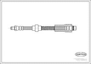 Corteco Bremsschlauch Vorderachse ERSTAUSRÜSTERQUALITÄT [Hersteller-Nr. 19018895] für Peugeot