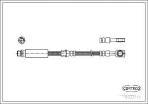 Corteco Bremsschlauch Vorderachse ERSTAUSRÜSTERQUALITÄT [Hersteller-Nr. 19032113] für Opel